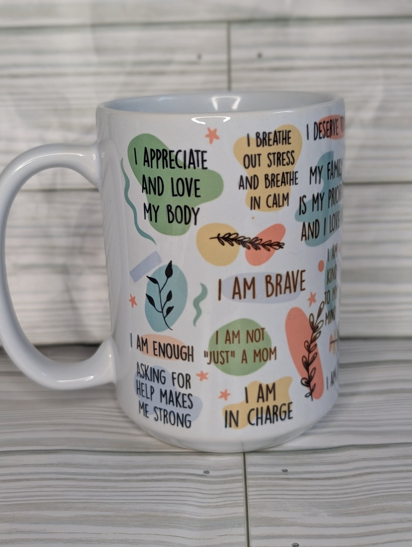 Mom affirmations 15oz mug